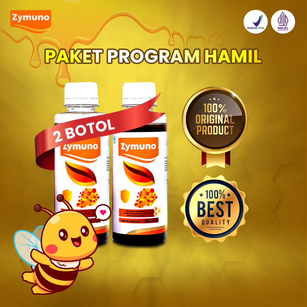 

Madu Asli Alami ZYMUNO Herbal Honey Imunoterapi Paket Program Hamil 2 Botol ASLI