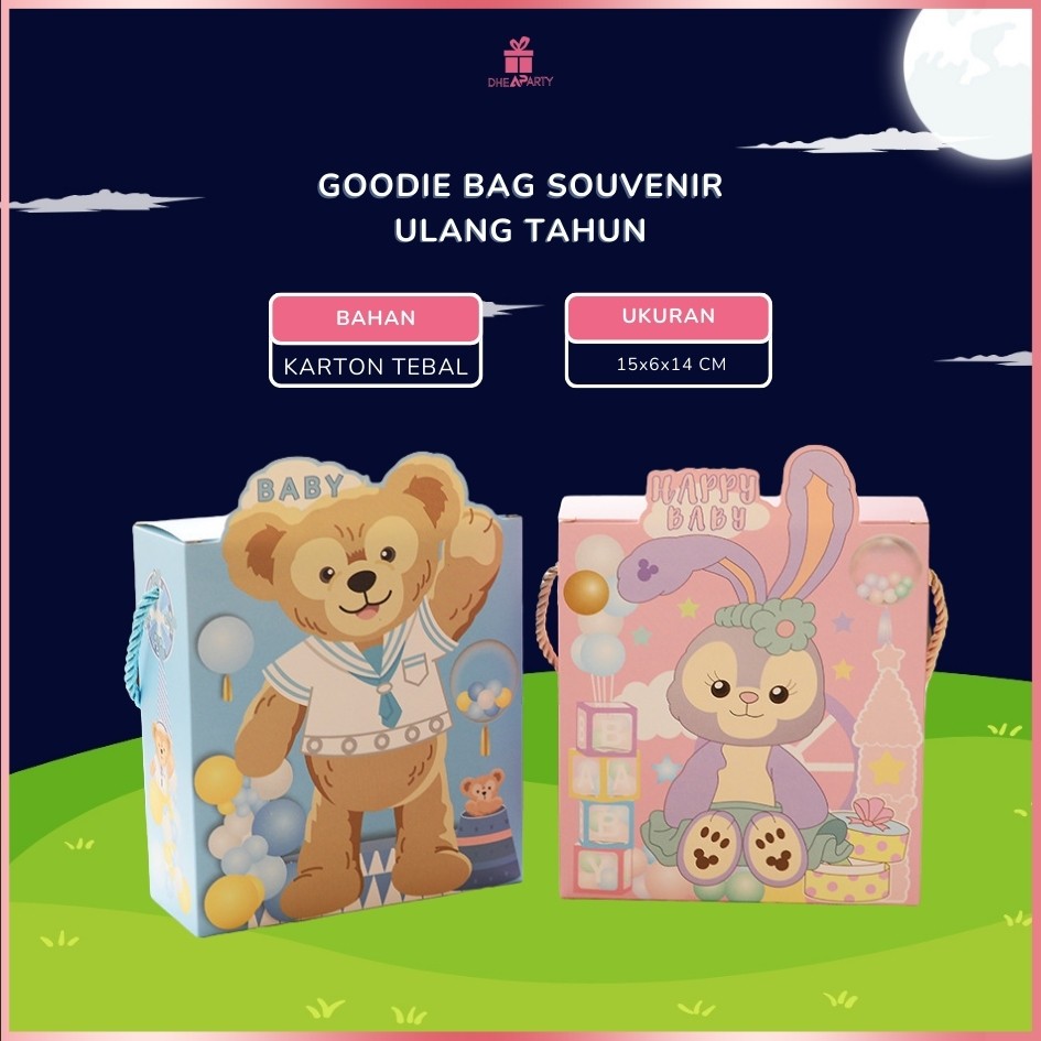 

DP Goodie Bag Ulang Tahun Anak Karakter / Tas Hadiah Sovenir / Paperbag Ulang Tahun Lucu Cute PP06