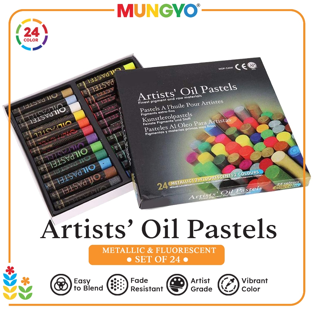 

Mungyo Gallery Artists Oil Pastel Fluorescent & Metallic Set Crayon