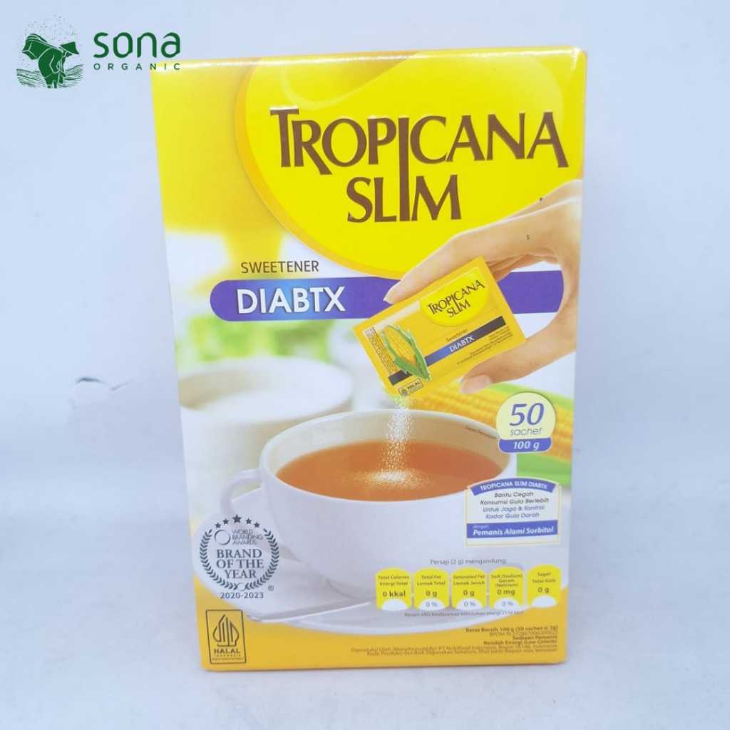 

Tropicana Slim Sweetener Diabtx 50 Sachet 100gr - Pemanis untuk Diabetes