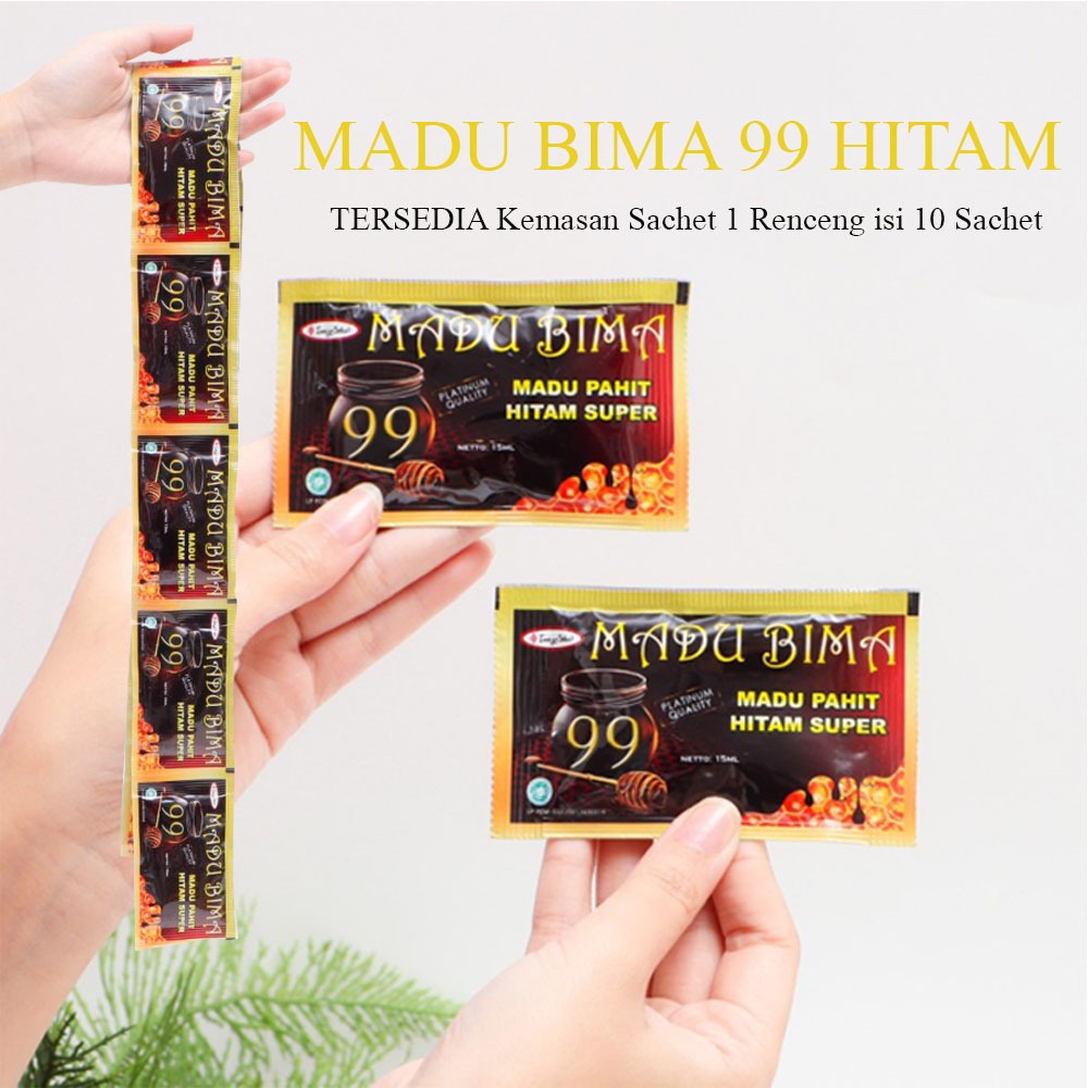 

MADU BIMA 99 HITAM | Madu Hitam Super 1 Renceng Isi 10 Sachet Asli