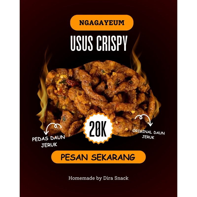 

USUS CRISPY PEDAS DAUN JERUK /ORIGINAL 250gr