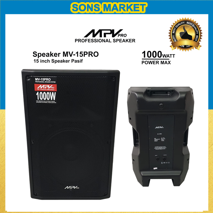 SPEAKER PASIF MPV MV-15PRO 15 Inch 15in ORIGINAL 1 PCS FULL RAM 15inch