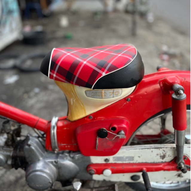 Bahan Cover Jok lembaran Honda C70 C50 Unyil Pispot CT125 | Kulit sintetis Bahan Jok Motor Motif Tar