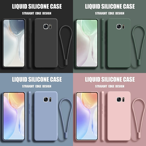 Case Samsung S7 EDGE Liquid Suede Bludru LANYARD tali Casing Softcase