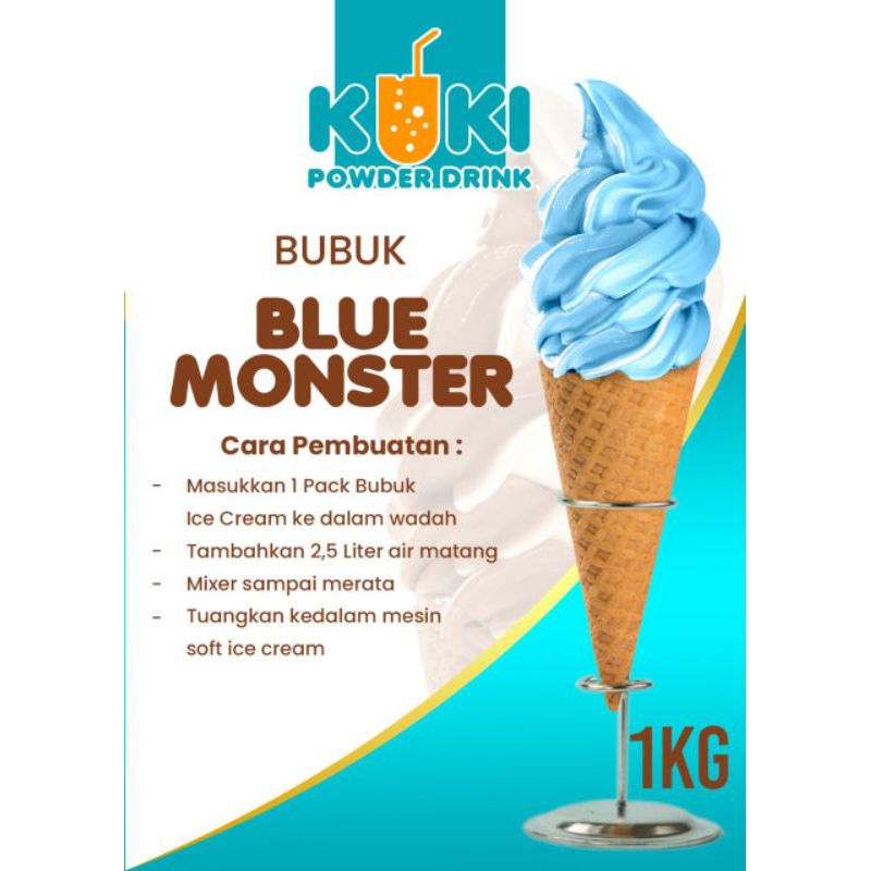 

Blue Monster Bubuk Ice Cream Premium 1kg Halal