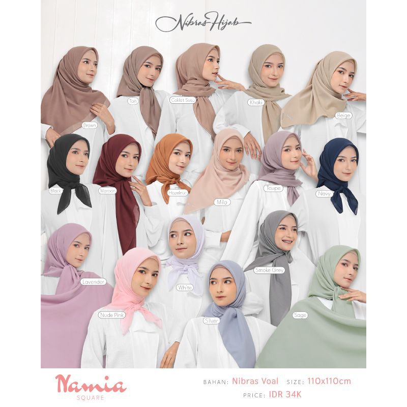 MURAH NIBRAS HIJAB -KERUDUNG SEGI EMPAT BY NIBRAS HIJAB