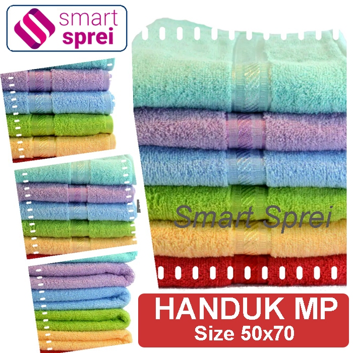 HANDUK MERAH PUTIH 50x100 - Handuk MUTIA 50x100 / HANDUK MP 50x100 / HANDUK KATUN 50x100