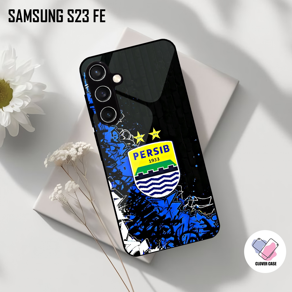 [BL33]  Case Glossy Case | SAMSUNG S23 FE | CASE KEKINIAN LUCU |  Casing Hp Kilau Motif PERSIB BANDU