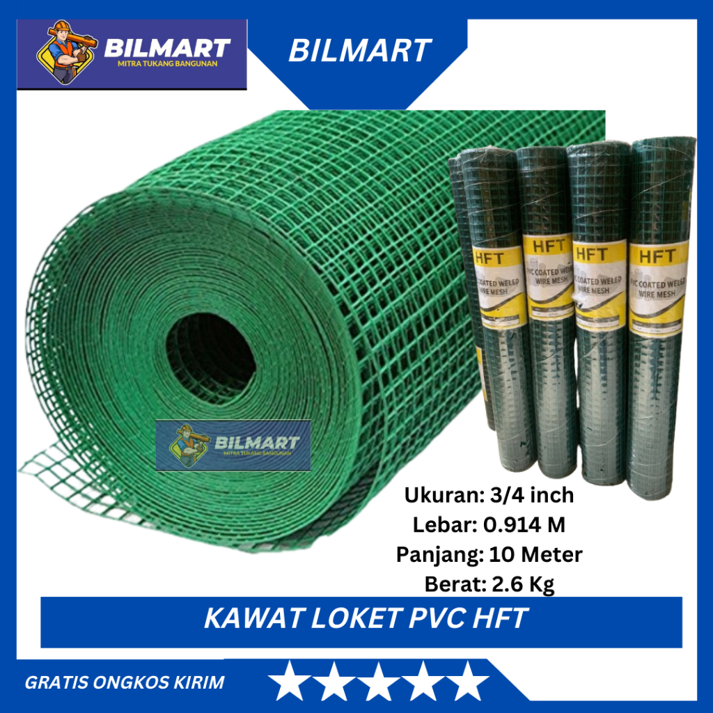 KAWAT LOKET PVC KAWAT RAM KANDANG 1 ROLL ANTI AIR TAHAN KARAT