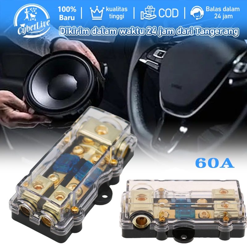 Tempat Sekring Mobil Box Sekring Audio Mobil Fuse Box 2 Jalur 60 Ampere