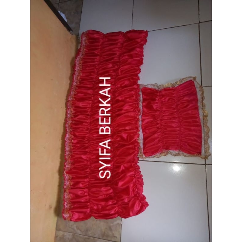 Kain Rajut/Kerut Peti Jenazah Warna Merah