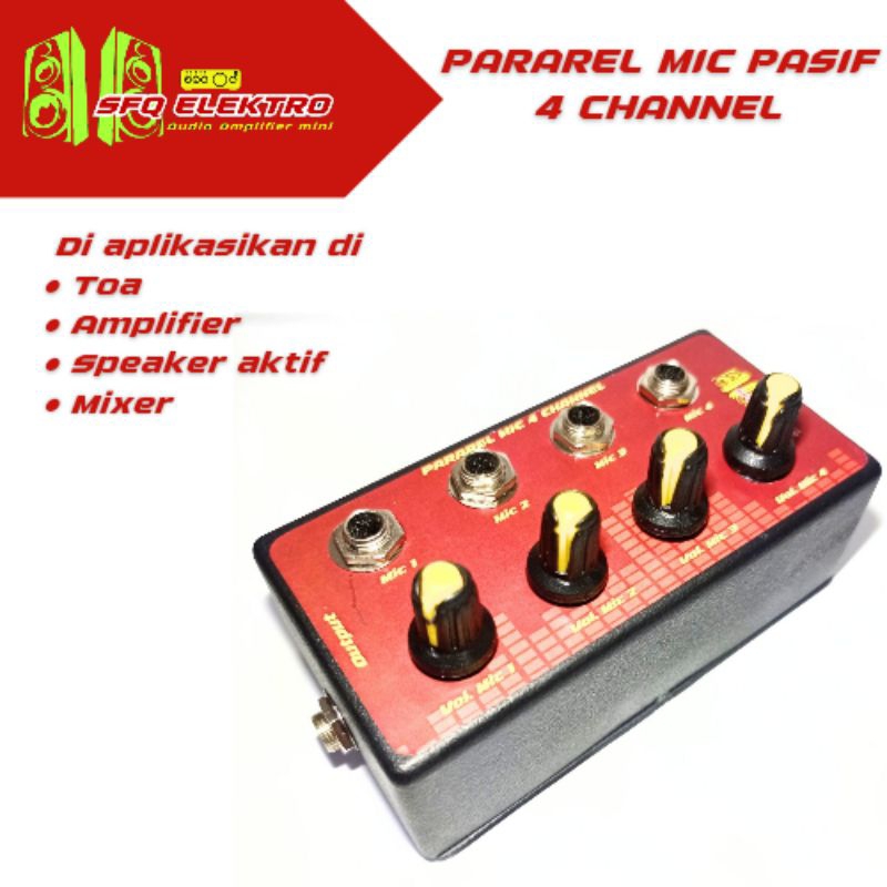 Paralel mic 4 channel pasif mic hadroh gitar