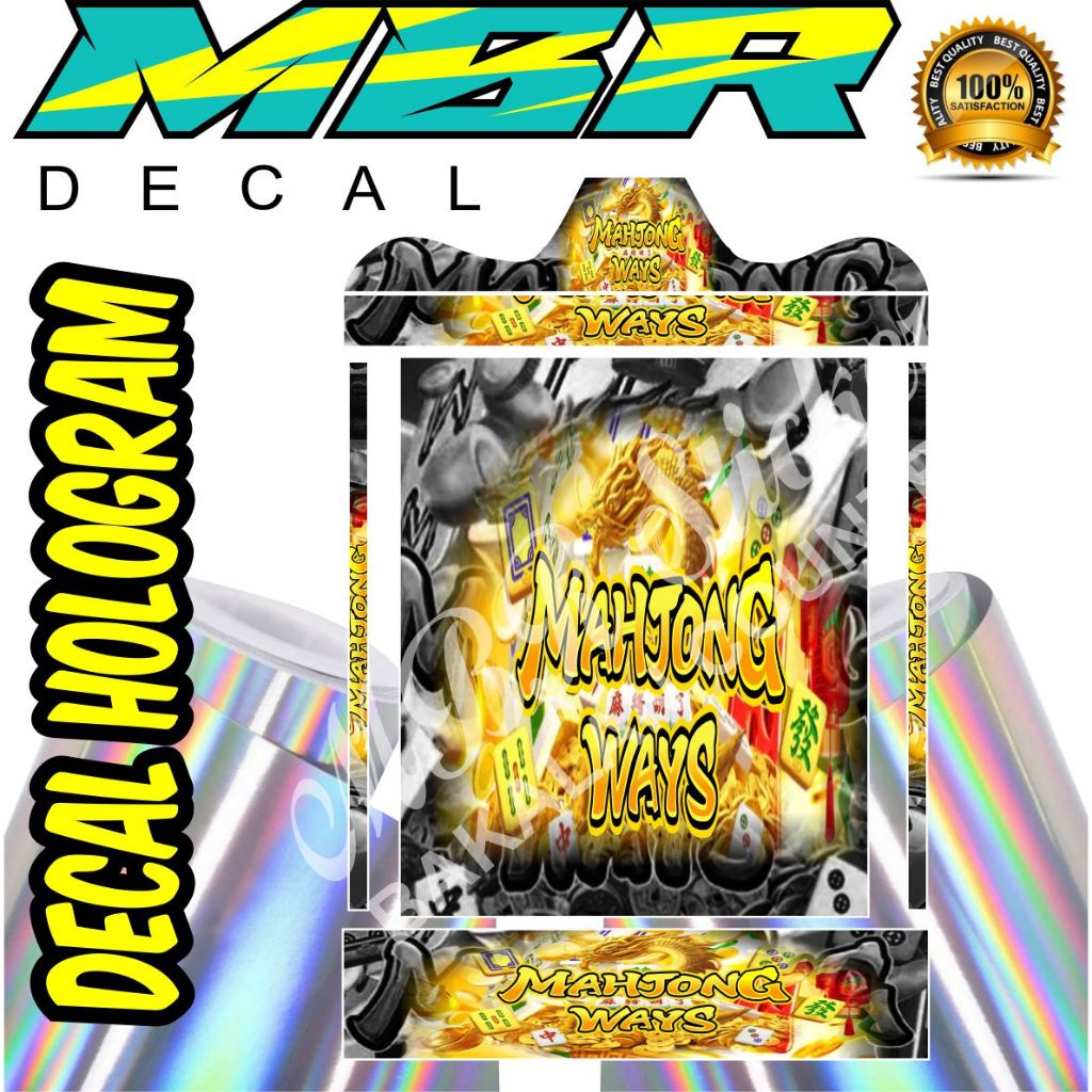 DECAL SANGKAR KOTAK HOLOGRAM,DECAL SANGKAR MAHYONG