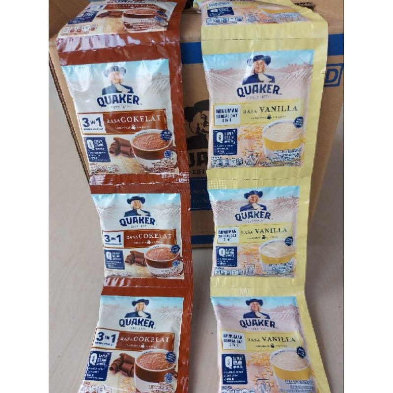 

Quaker 3in1 RENCENG Sachet Coklat / Vanilla 10x28gr