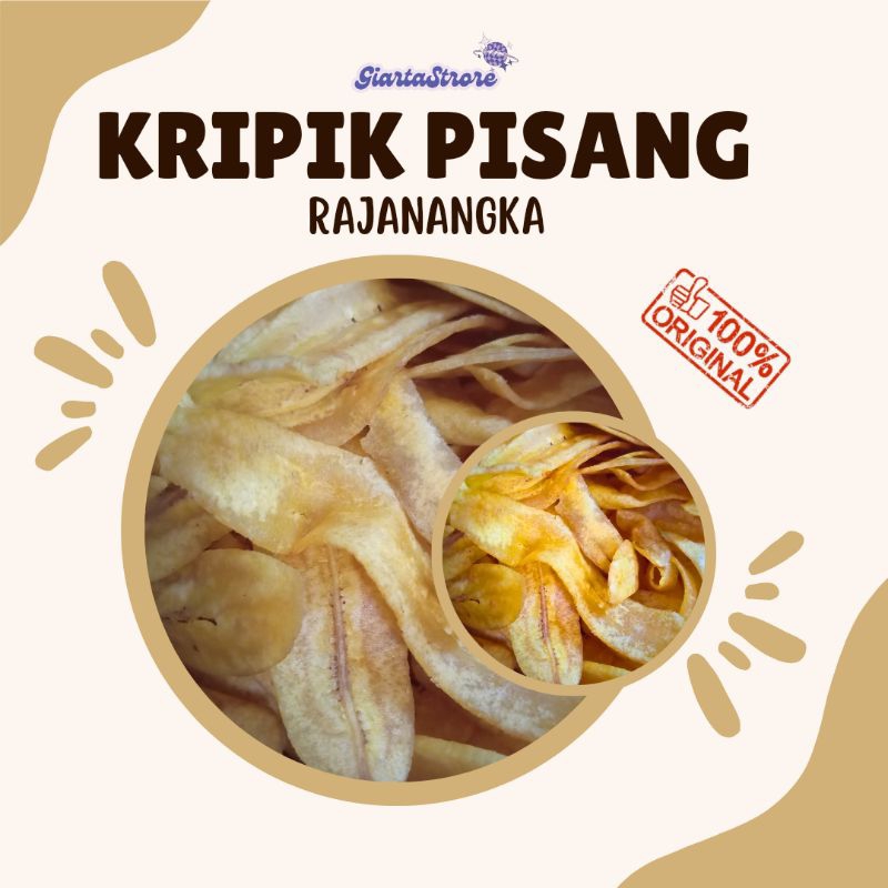 

Keripik Pisang Crispy Manis Gurih 1kg/Kripik Pisang Rajanangka Enak/Camilan