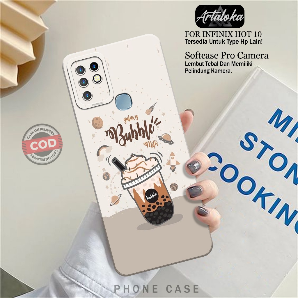 Case Hp Infinix Hot 10 Fashion Case Boba Softcase Infinix Hot 10 Silikon TPU Pro Camera Casing Infin