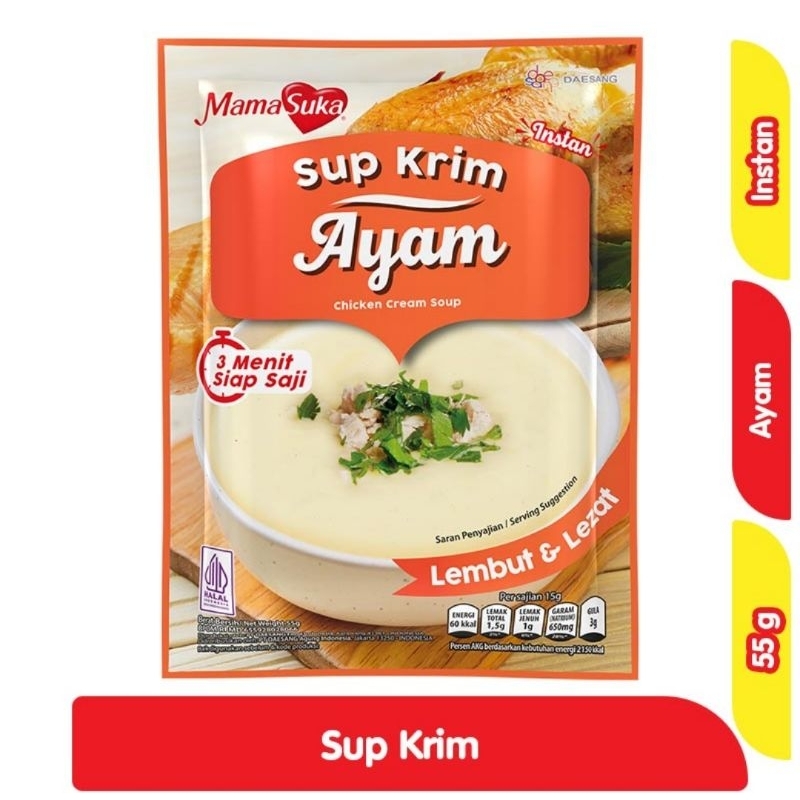 

MamaSuka Sup Instan Krim Ayam isi 55 gram