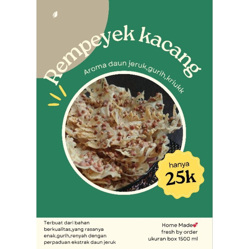 

rempeyek kacang tanah daun jeruk-peyek kacang daun jeruk ukuran 1500ml