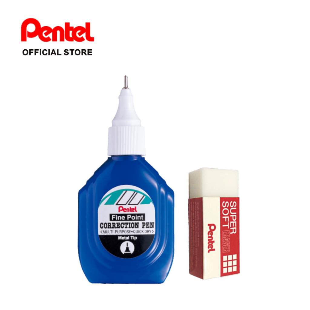 

Promo Set Pentel Correction Pen ZL1S6-W + Eraser 03