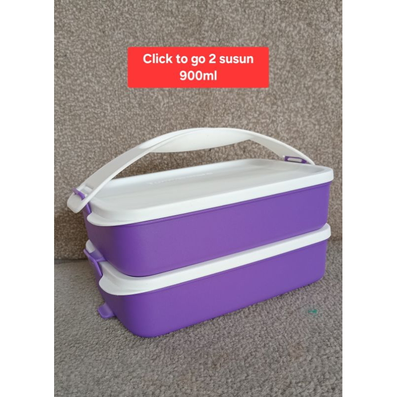 Rantang sekat 2 susun click to go rectangular