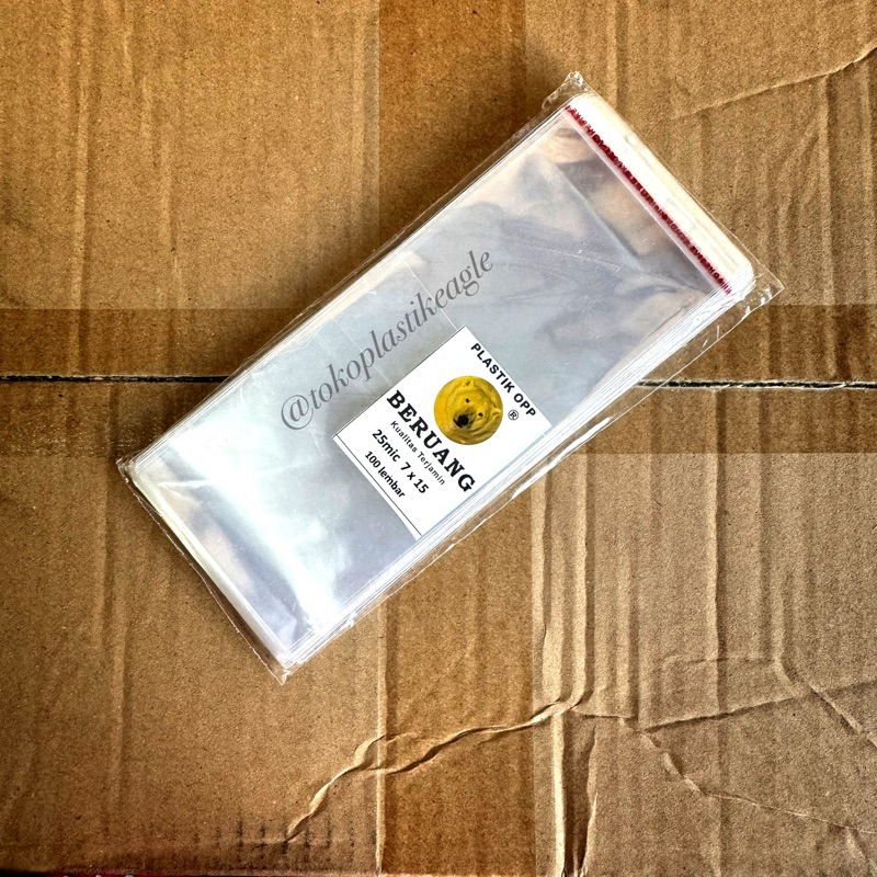 

[isi 100pcs] Plastik OPP Lem 7x15cm