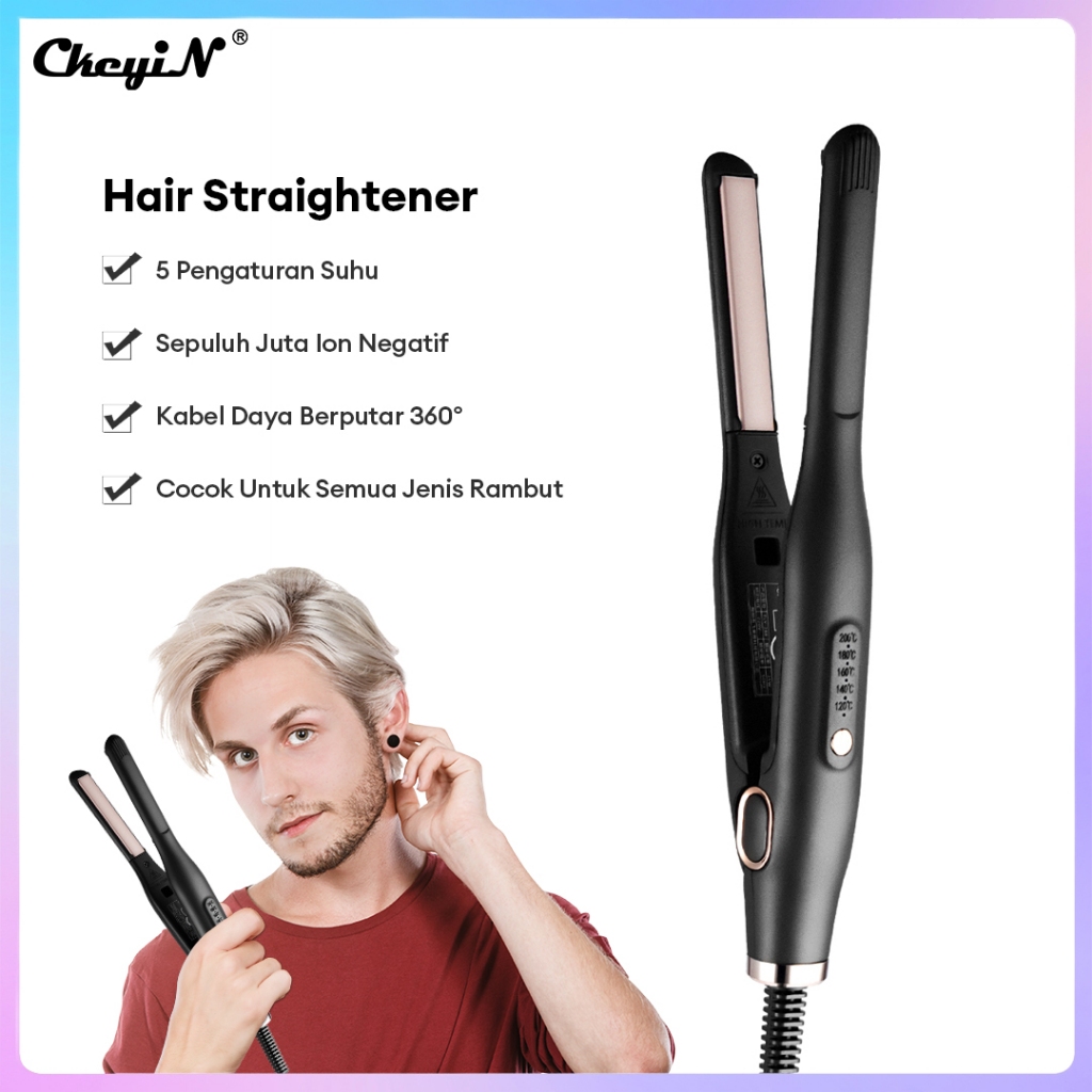 CkeyiN Hair Straightener Catok Pelurus Rambut Portabel Catokan Rambut Keramik Catok Penglurus Rambut