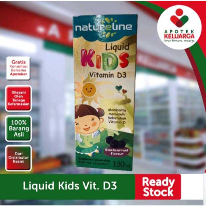 NATURELINE LIQUID KIDS VITAMIN D3 VITAMIN D3 ANAK VITAMIN TULANG DAN GIGI ANAK VITAMIN TINGGI BADAN 