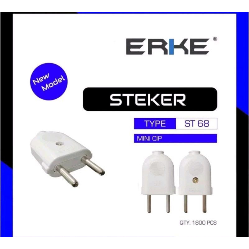 Colokan Steker Listrik Gepeng Erke Original SNI