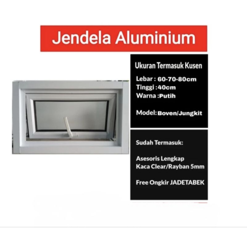 Jendela Boven Light Jungkit Aluminium