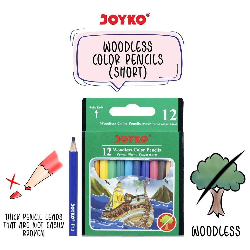 

Color Pencil Pensil Warna Joyko CP-107 12 Warna
