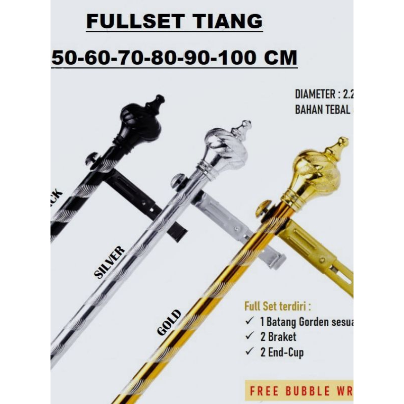 Batang gorden full set /besi gorden /tihang gorden/batang rollet full set