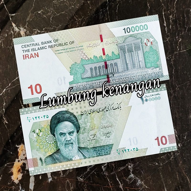 uang asing Iran 100.000 Rials