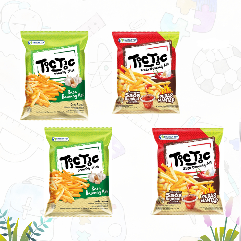 

Snack Tic Tic Stick Bawang/ Saos Sambal Colek 20X70gr (KARTON)