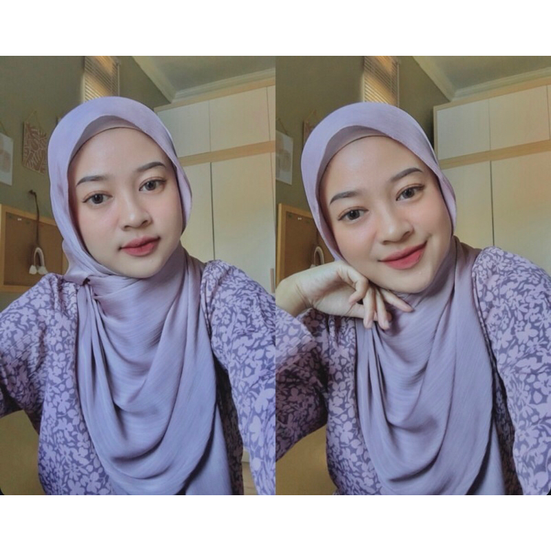 Pashmina Silk Crinkle Malaysia || Pashmina Shawl Shimmer || Hijab Pleated Malay