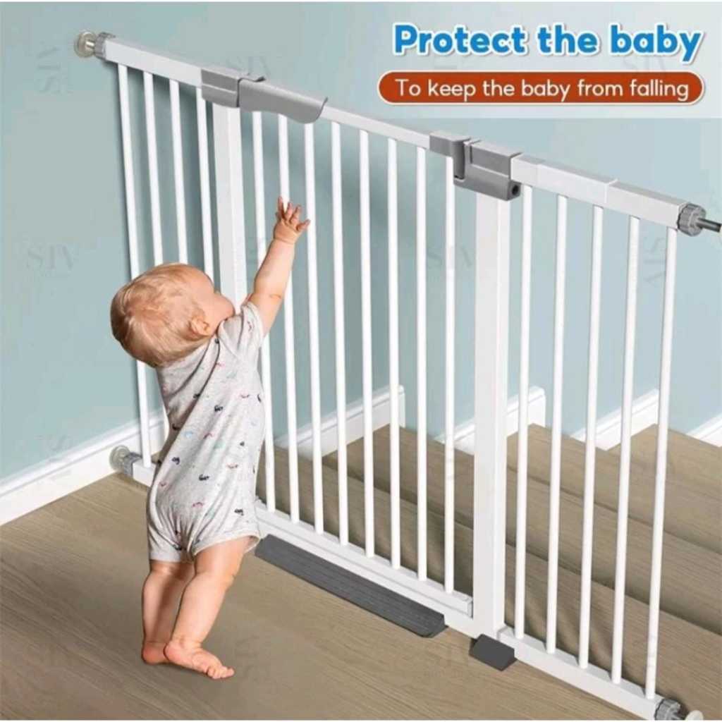 Pagar Pintu Penghalang Bayi Baby Safety Gate Pagar Tangga Bayi Pagar Pengaman Baby Safe Auto lock