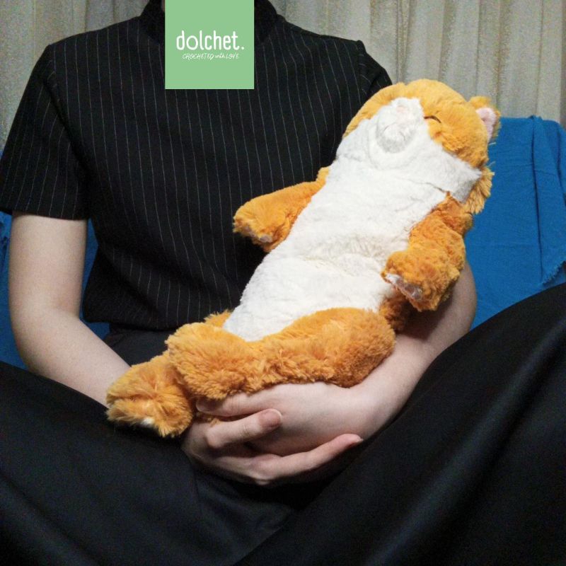 Boneka Kucing Persia Tidur Sleeping Persian Cat Sunlemon Premium