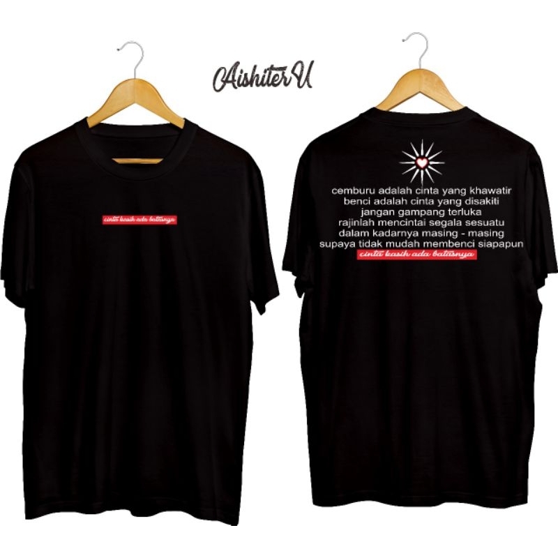 Kaos Aishiteru terlaris kaos Aishiteru virall kaos Sh Terate Cinta kasih ada batasnya