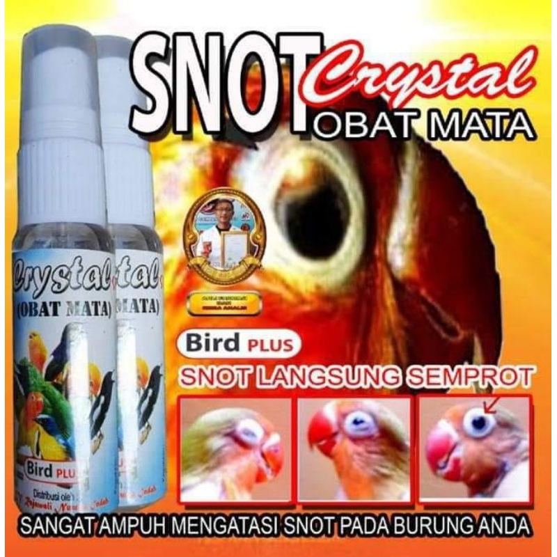 CRYSTAL SNOT Obat Burung Kenari Murai Batu Lovebird Snot
