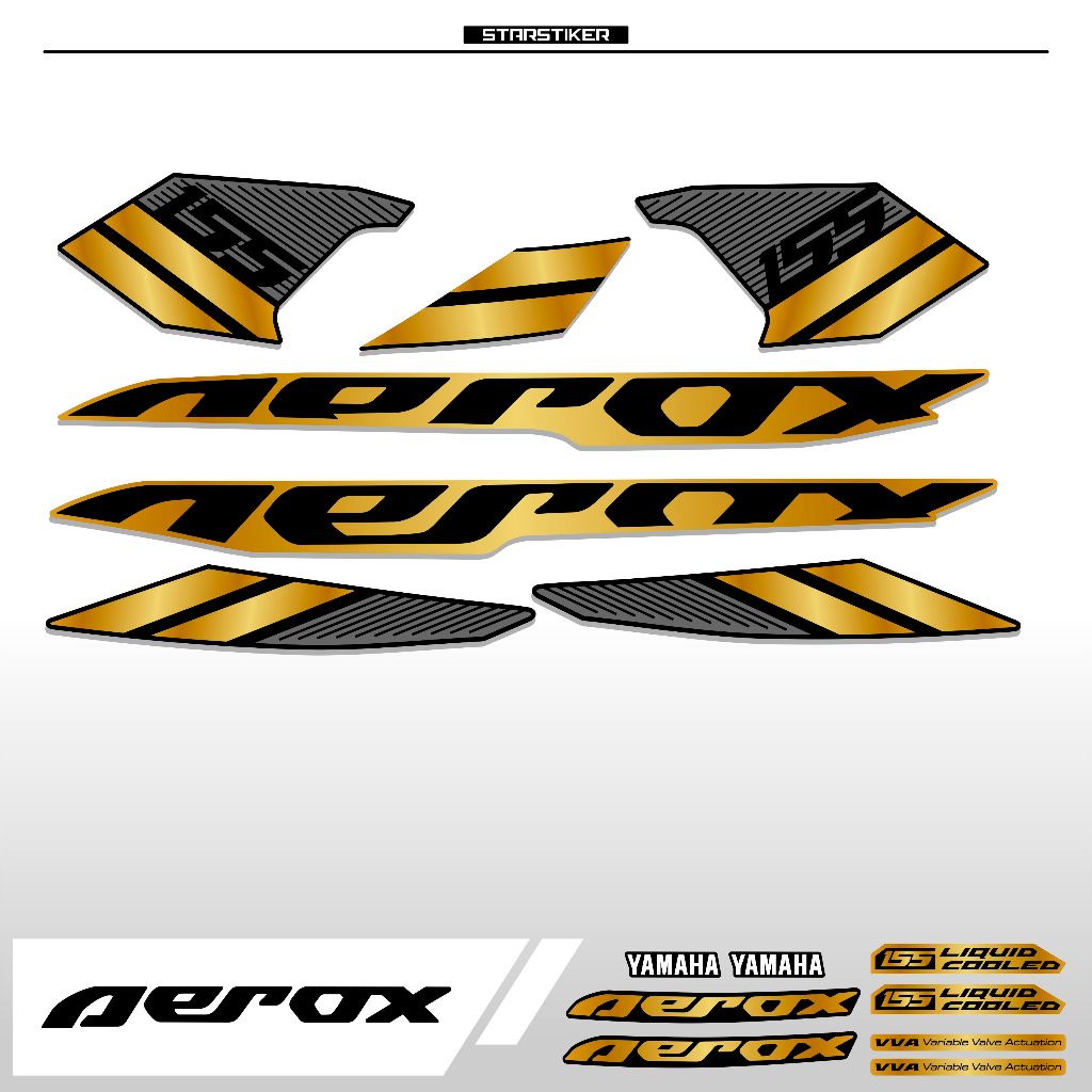 (2) / STRIPING AEROX 155 / NEW / STIKER AEROX 155 CONNECTED / STICKER AEROX 155 CONNECTED / SETIKER 