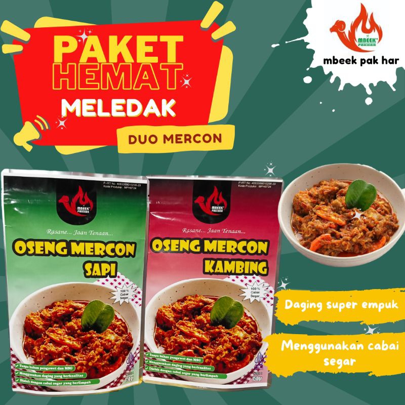 

Paket Hemat Oseng Mercon mbeek pak har | oseng mercon daging oseng mercon kambing