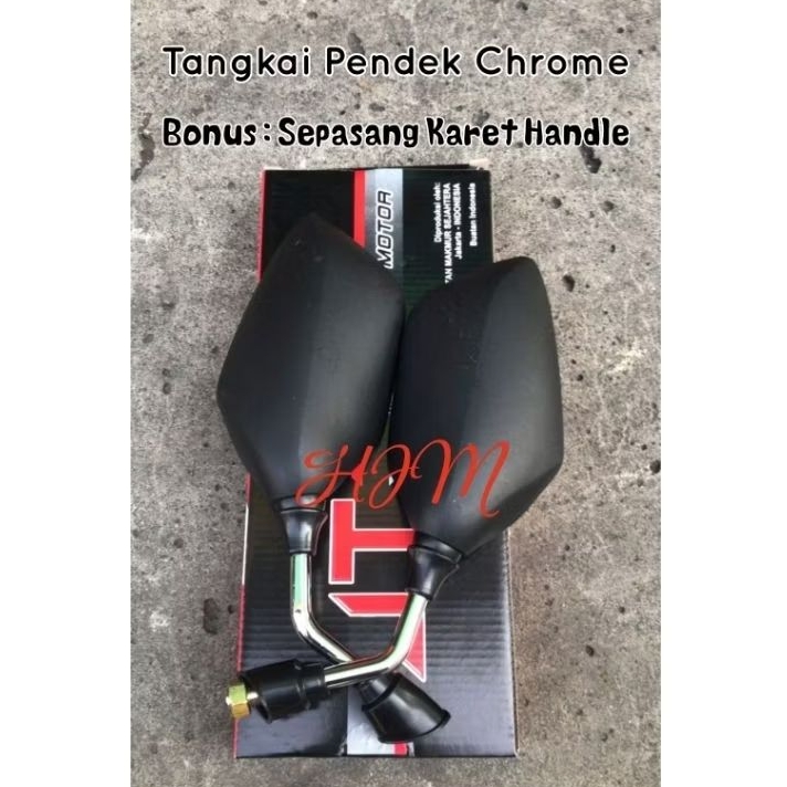 Spion Pcx Tangkai Pendek Chrome Universal Semua Honda