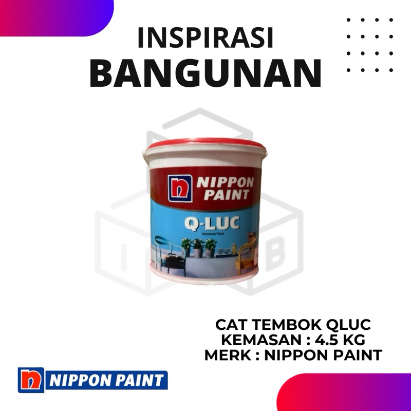 cat tembok qluc 4.5 kg cat tembok qluc nippon paint cat tembok nippon paint