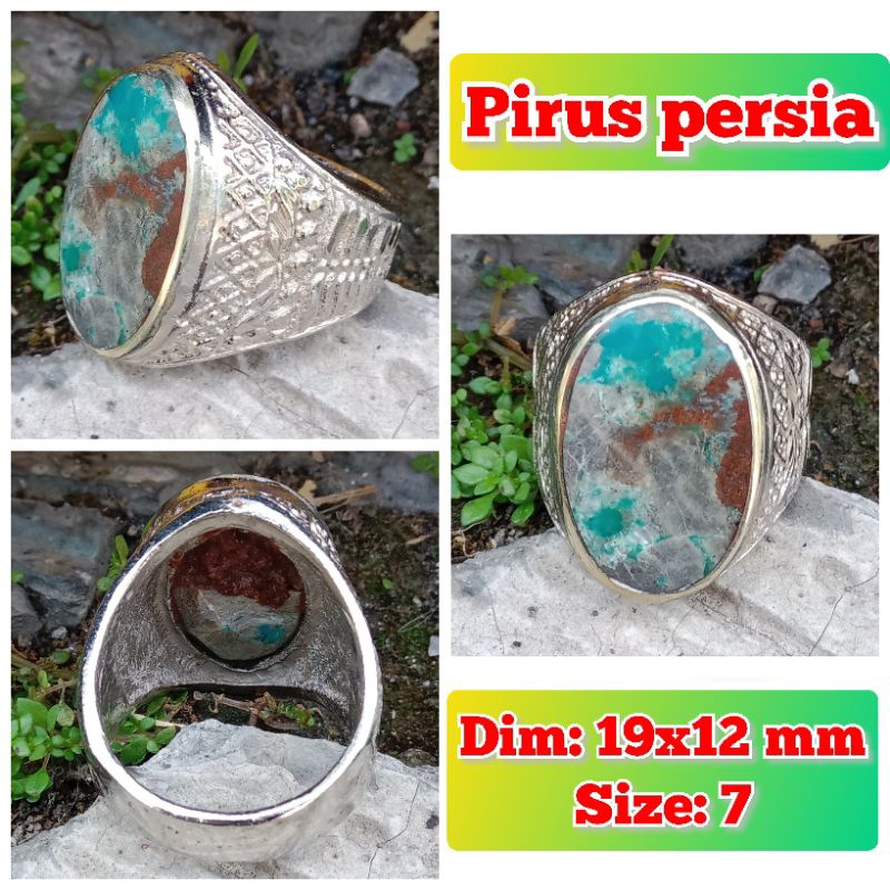 batu akik asli pirus Persia / tibet / jadul lawasan siap pakai.08