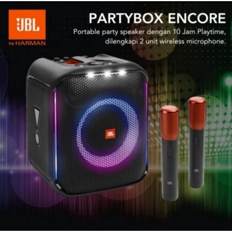 JBL Partybox Encore 2 Microphone Wireless Partybox JBL Speaker Portable Encore + Mic