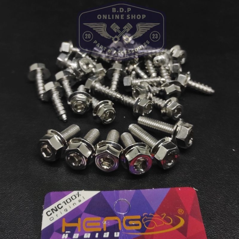 paket baut body mio sporty smile original probolt stainless 2kunci HENG thailand