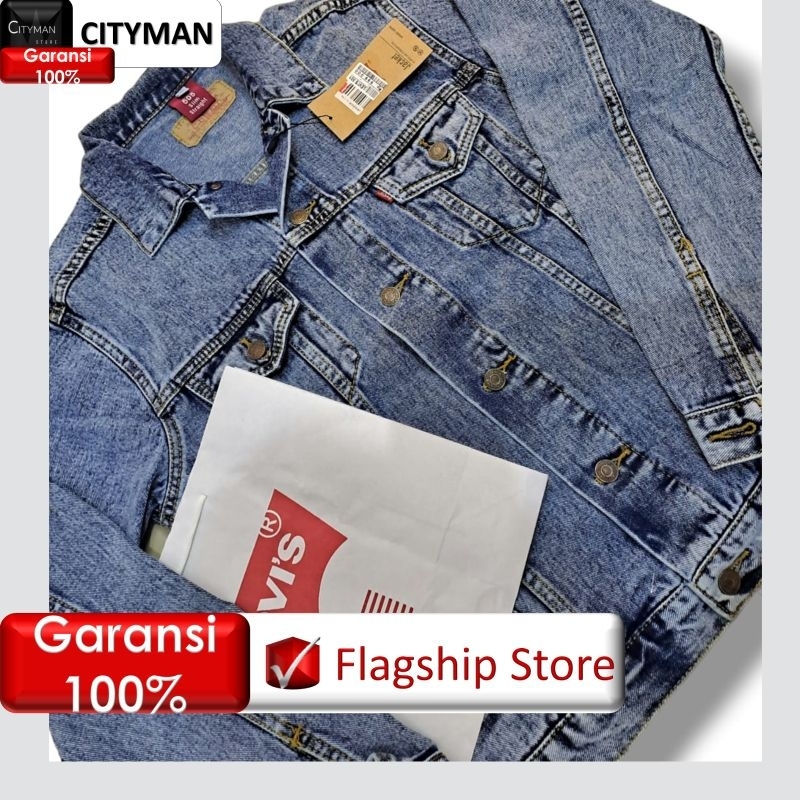 JAKET JEANS PRIA SNOW WASH JACKET DENIM SLIMFIT MADE IN AMERIKA BEST SELLER