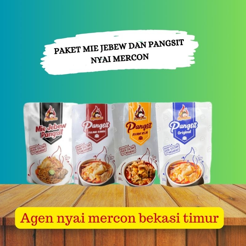 

Paket Mie jebew dan pangsit nyai mercon
