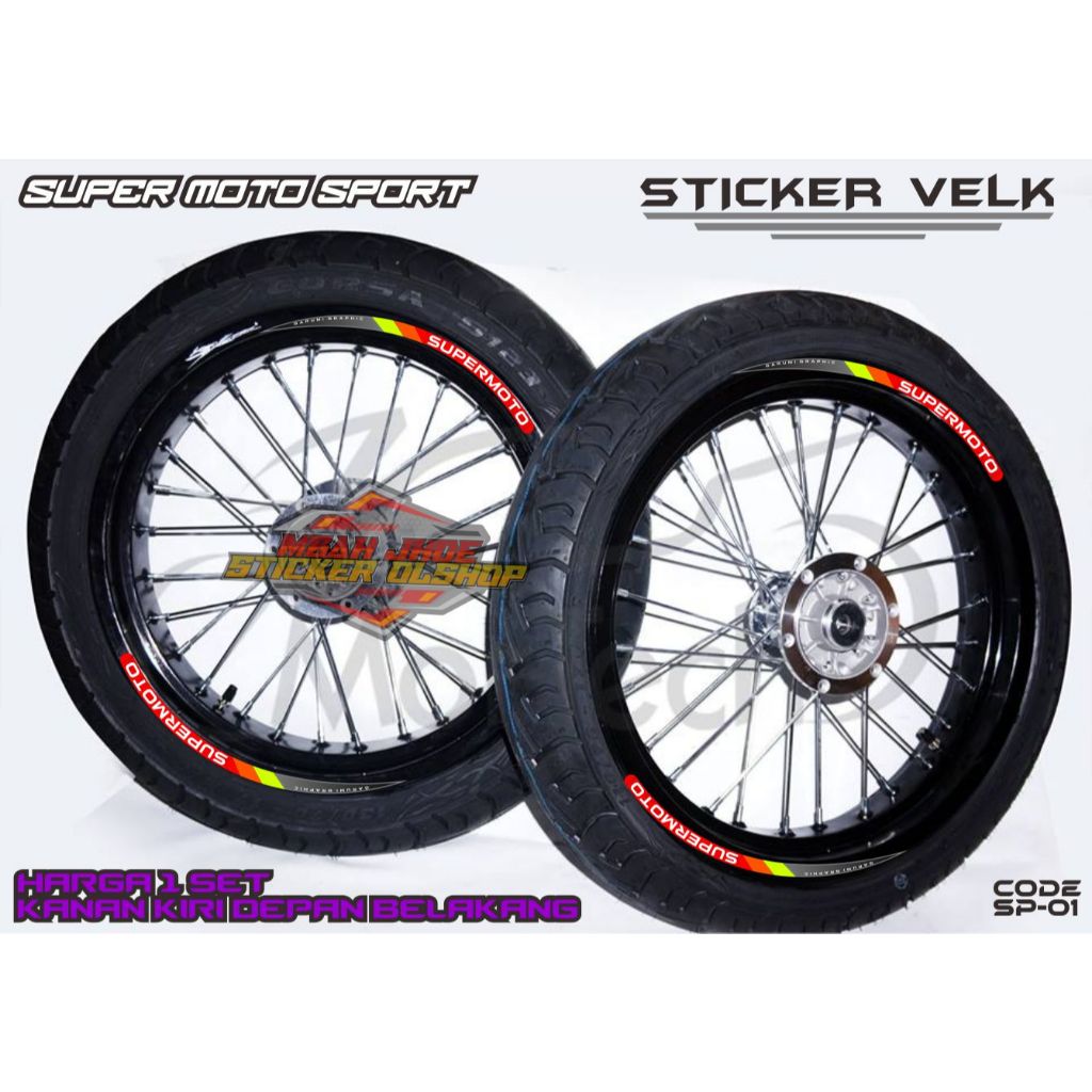 STICKER PELEK SUPERMOTO TRAIL DTRACKER,CRF,WR MOTOR