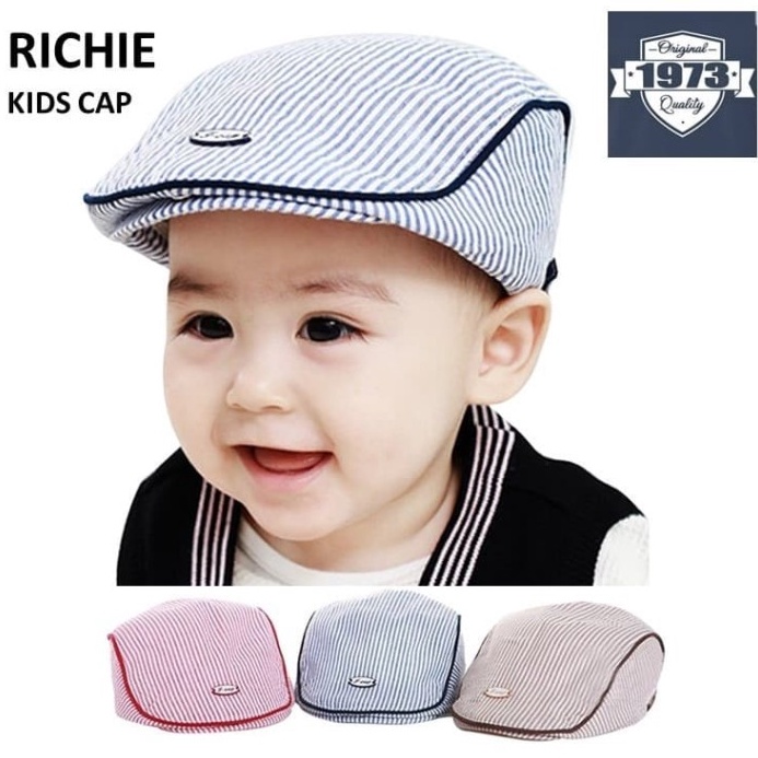 PROMO BESAR Children cap  RICHIE  topi anak2 topi pet topi loper newsboy cap  PINK